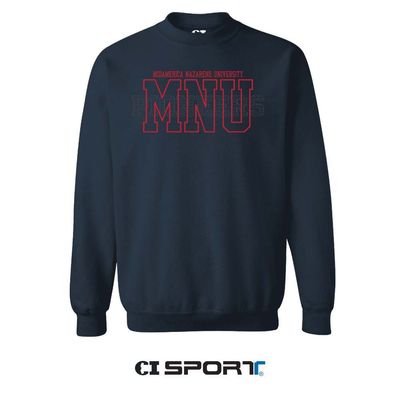 Ci Sport Embroidered Crew - Navy