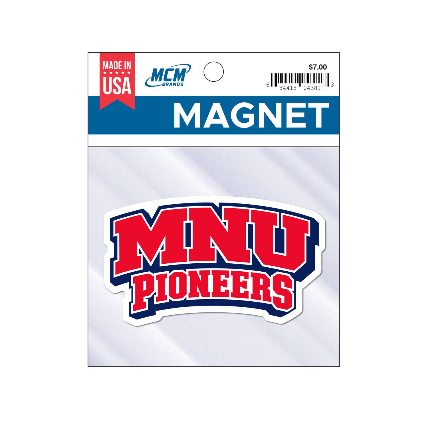 MCM MNU Magnet - MNU with Pioneers - Red