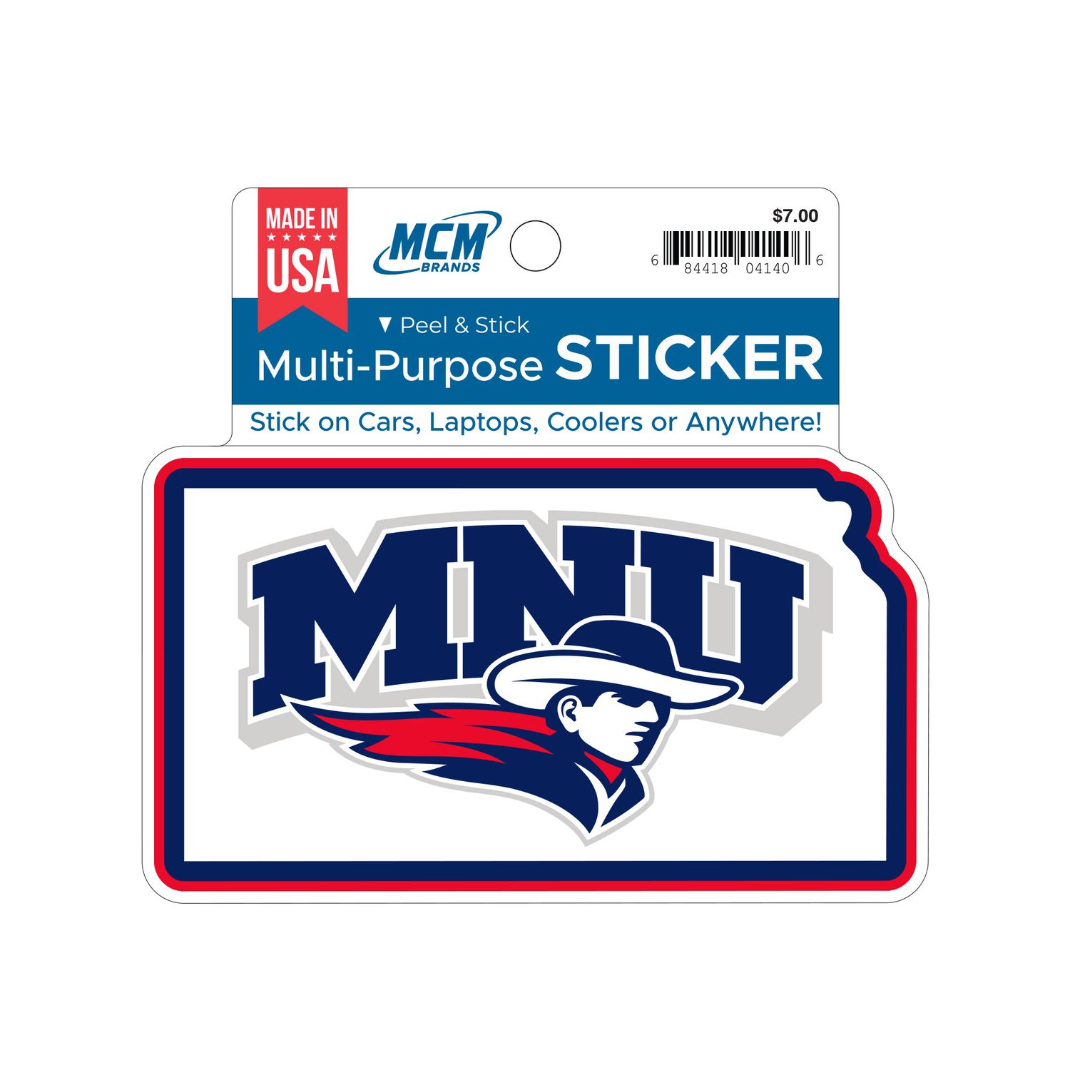 MCM MNU Kansas shaped sticker MCM MNU Kansas shaped sticker