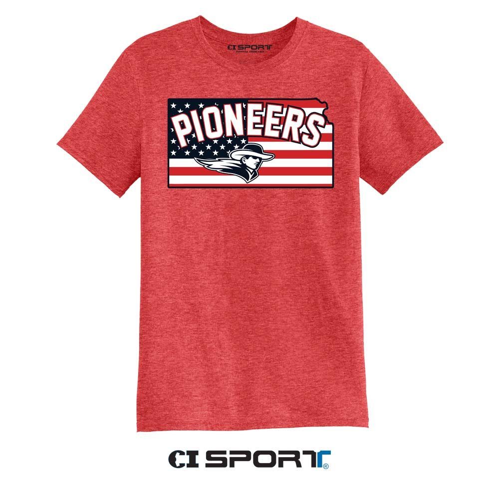 CI Sport Triblend Patriotic Tee - Heather Red CI Sport Triblend Patriotic Tee - Heather Red