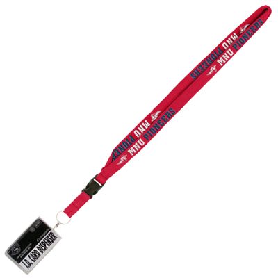MNU Woven Lanyard - Red/White/ Navy MNU Woven Lanyard - Red/White/ Navy
