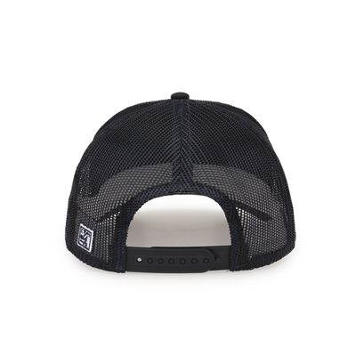The Game Trucker Hat w/ Leather Patch - Navy