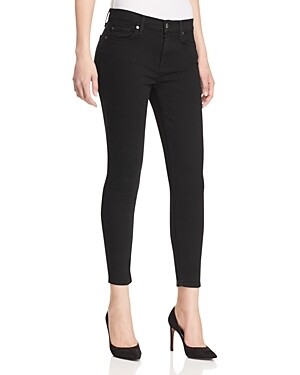 7 For All Mankind Gwenevere Cropped Skinny Jeans Black