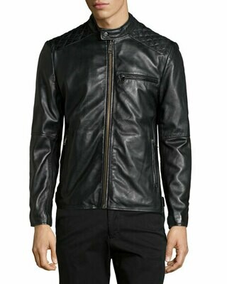 Andrew Marc Quincy Leather Jacket - Black