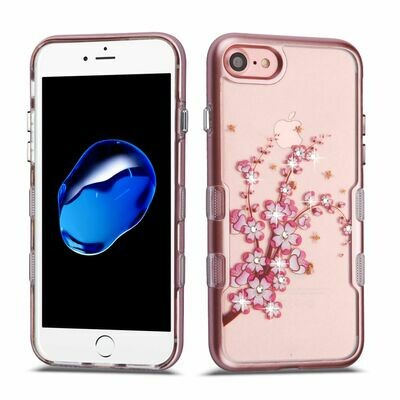 Spring Flowers Metallic Case For Apple iPhone 8 / iPhone 7