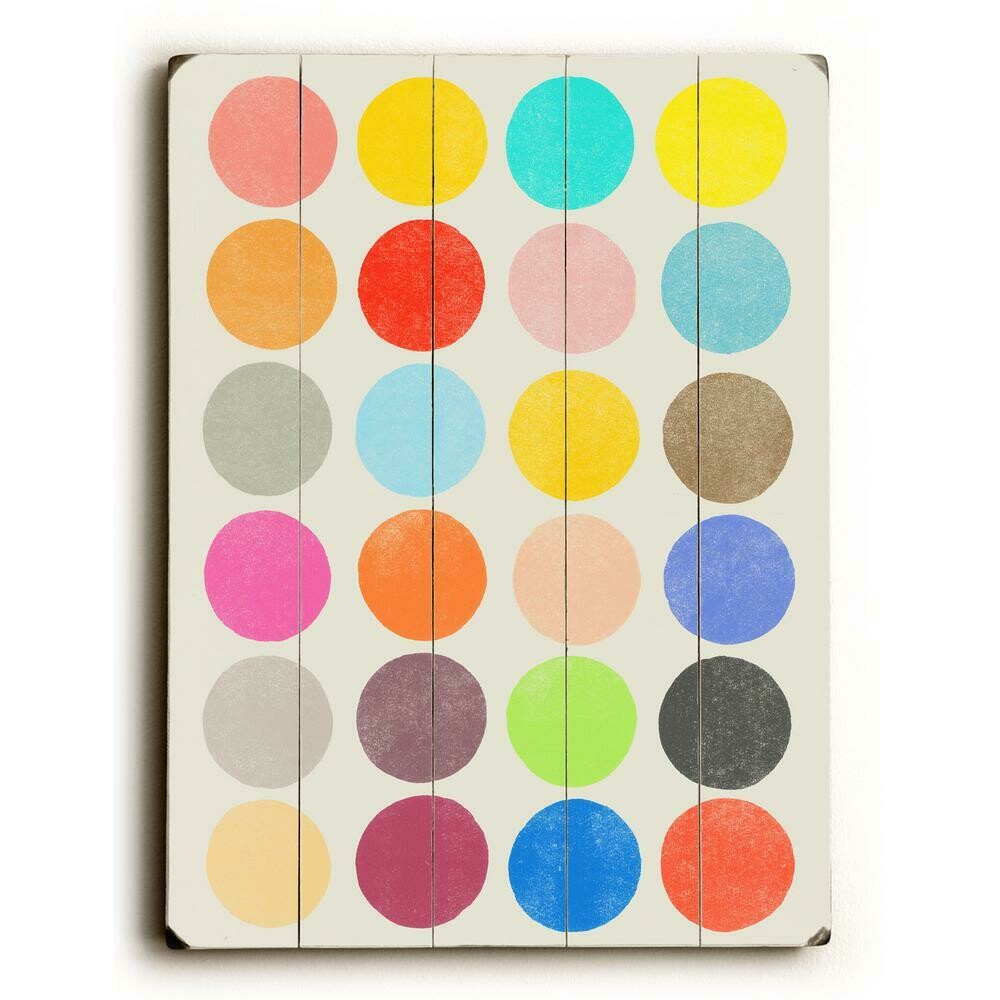 Arte house Color play Dots Wall Art 12 in. x 16 in.