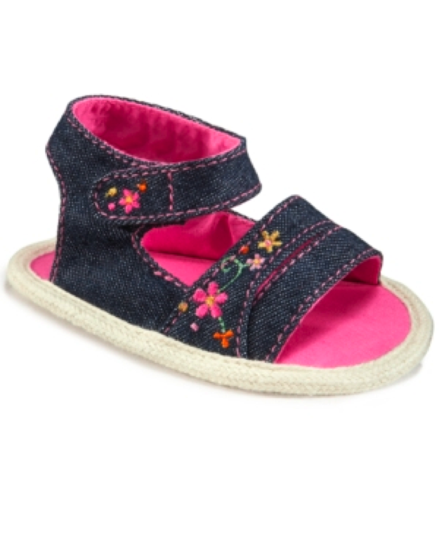 First Impressions Baby Girls&#39; Denim Sandals