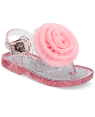 First Impressions Baby Girls' Floral Jelly Sandals