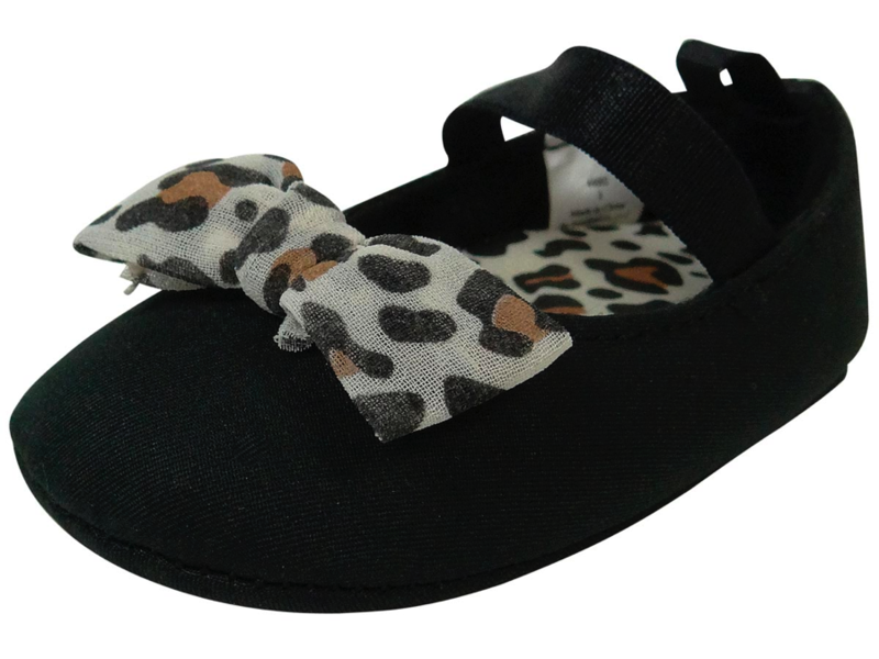 First Impressions Baby Girls&#39; Leopard Bow Ballet Flats
