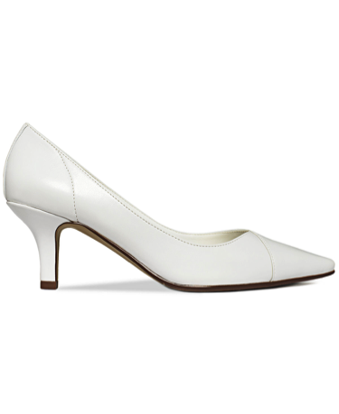 Easy Street Women’s Chiffon Faux Leather Pointed Toe Pumps