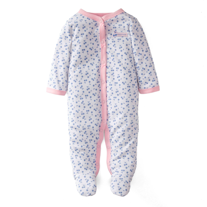 Carter's Newborn Girl's Footed Pajamas - Cherry Print