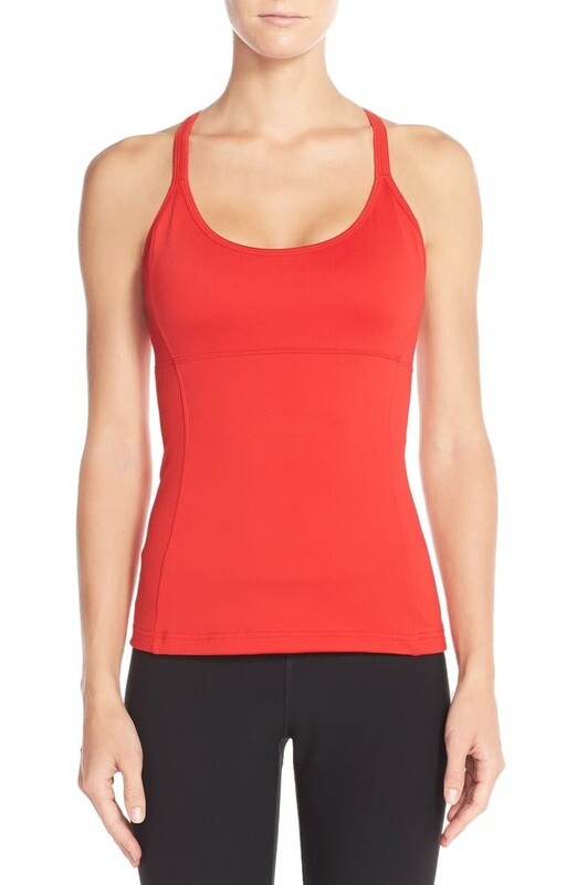 Alo Yoga Lotus Bra Tank Ruby Red Double-cross Strappy, Size S