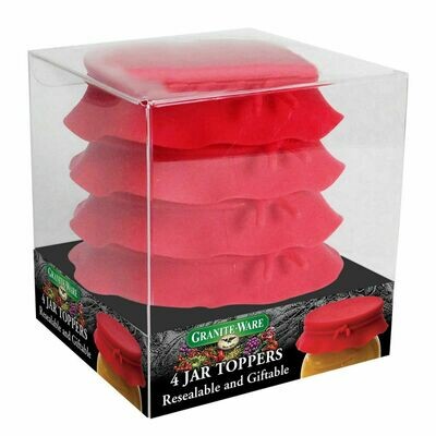 Granite Ware Silicone Jar Toppers,  Set of 4