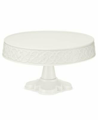 Martha Stewart Whiteware Embossed Cake Stand