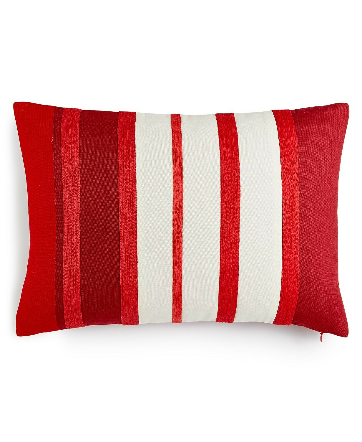 Martha Stewart Collection Rich Red Stripe 14" x 18" Decorative Pillow