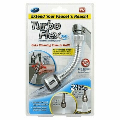 Turbo Flex 360 Hands Swivel Spray Sink Hose Flexible Faucet Tap 