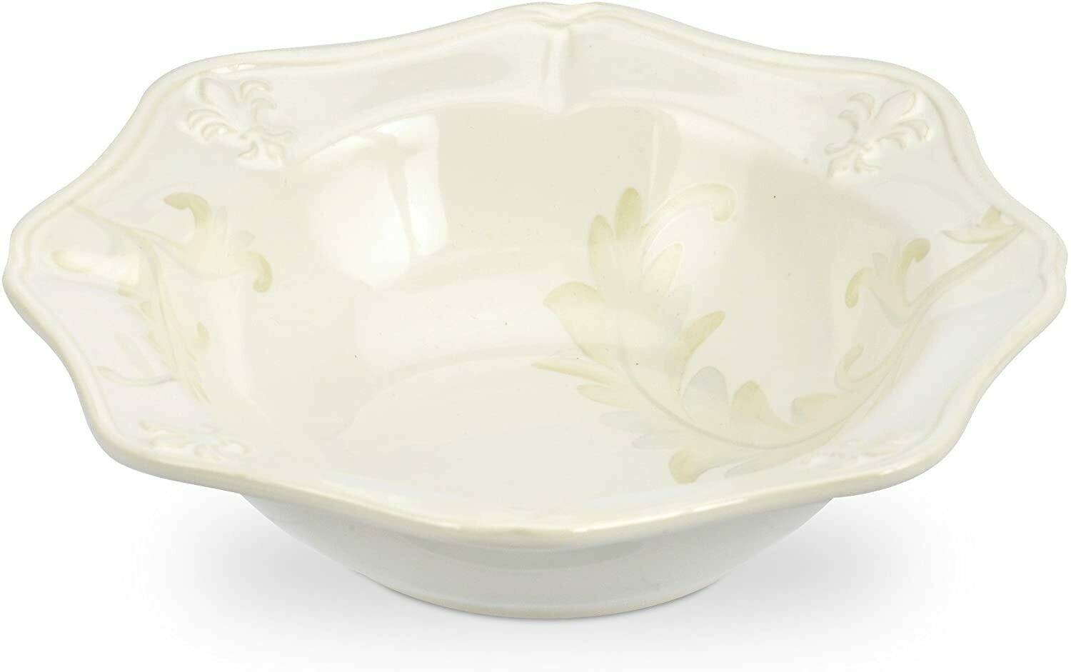 Portmeirion Dinnerware, Decorated Fleur De Lys Cereal Bowl