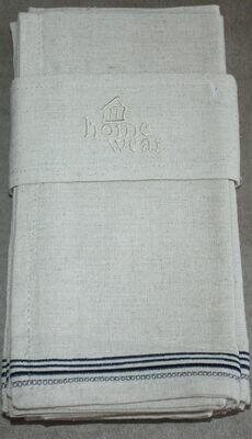 Homewear Hudson Classical Twist Set(4) Embroidered Napkins