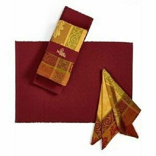 Homewear Leaf Jacquard 8Pc/Placemats/Napkins