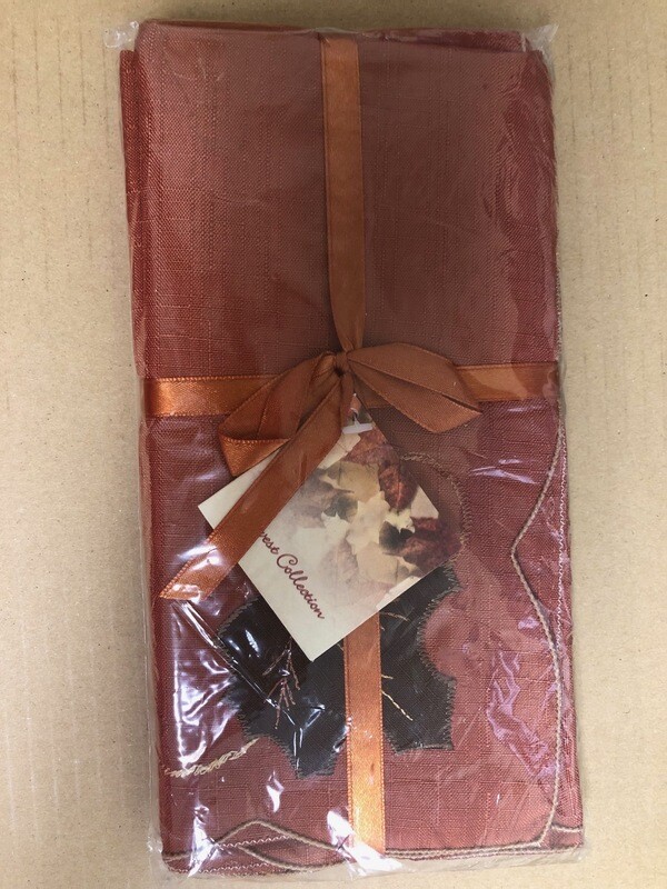 Homewear Harvest Table Linens, Set of 4 Auburn Sheer Napkins