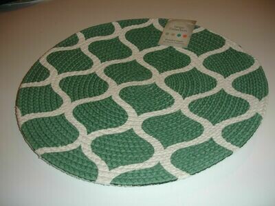 Homewear Ogee Round Teal Placemat