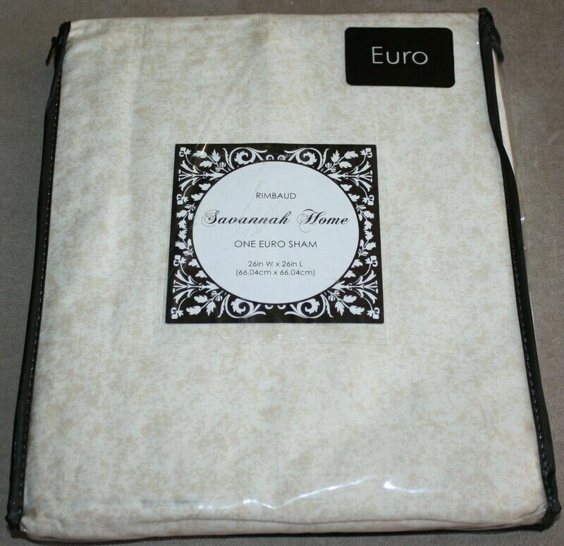  Savannah Home Rimbaud Cotton Euro Sham - Ivory/gold