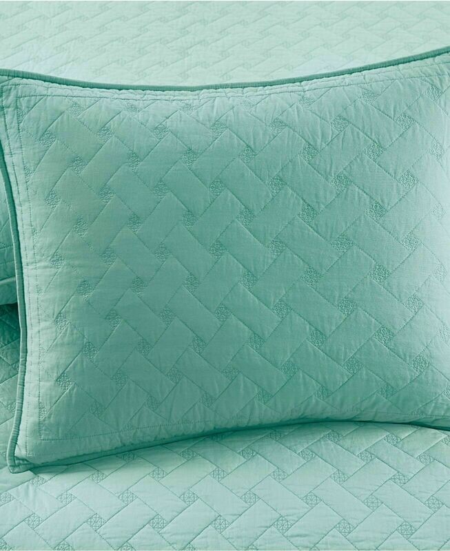 Martha Stewart Basket Stitch Quilted Standard Sham 