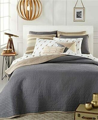 Whim by Martha Stewart Collection Turnabout Storm Cloud Standard Sham