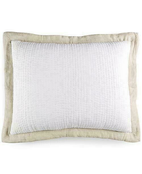 Hotel Collection Linen Natural Quilted European Sham