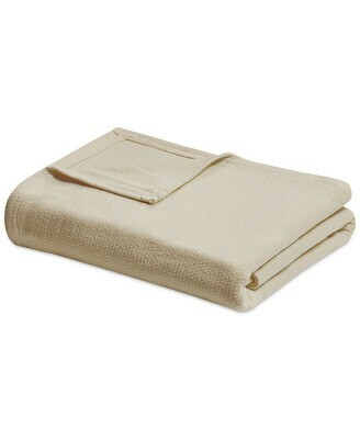 Madison Park Freshspun Cotton Basketweave King Blanket Bedding