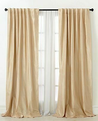 Louis Hornick Silk 50&quot; x 95&quot; Panel Bedding Light Gold