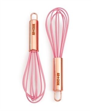 Art &amp; Cook 2-Pc. Mini Whisk Set (6&quot;) - Pink