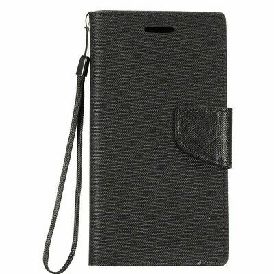Samsung Galaxy Note 8 - Denim Fabric Wallet Case Black/tpu Black