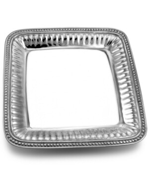 Wilton Armetale Flutes and Pearls Square Tray