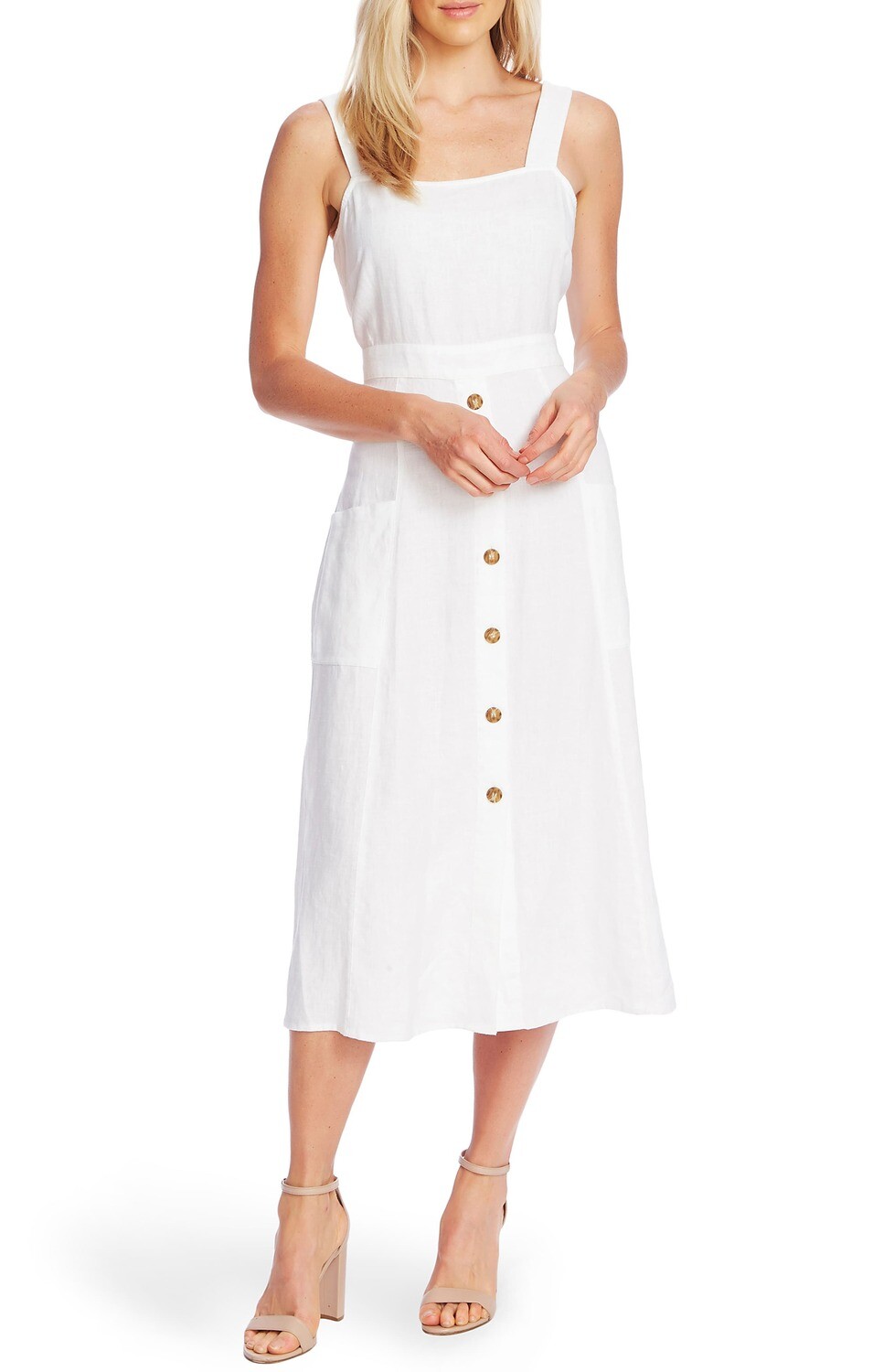 Vince Camuto Linen Midi Dress