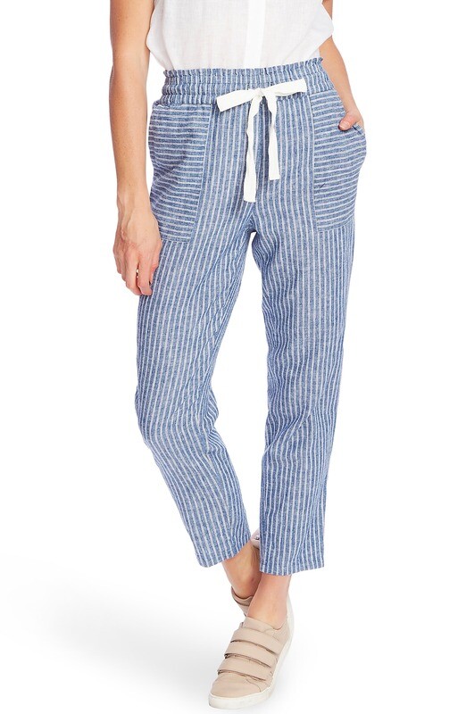 Vince Camuto Stripe Cotton &amp; Linen Pants