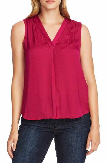 Vince Camuto Shirred High-Low Top