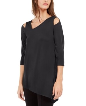 Alfani Petite Asymmetrical Cut-Out Top