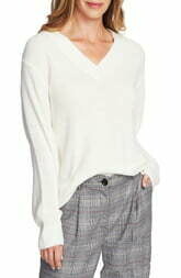 Vince Camuto Ribbed-Knit V-Neck Sweater