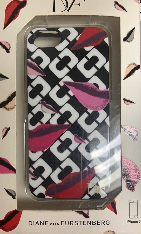 Diane Von Furstenberg Studio Iphone Case Printed Lips Chain