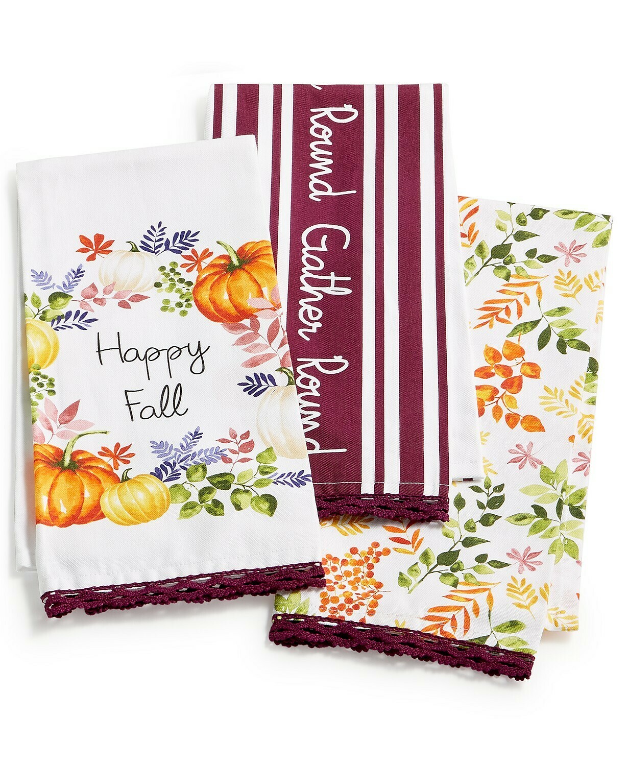 Martha Stewart Collection Harvest Kitchen Towels, Set of 3