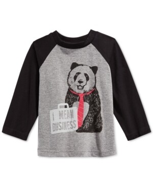 First Impressions Baby Boys Raglan-Sleeve Panda T-Shirt