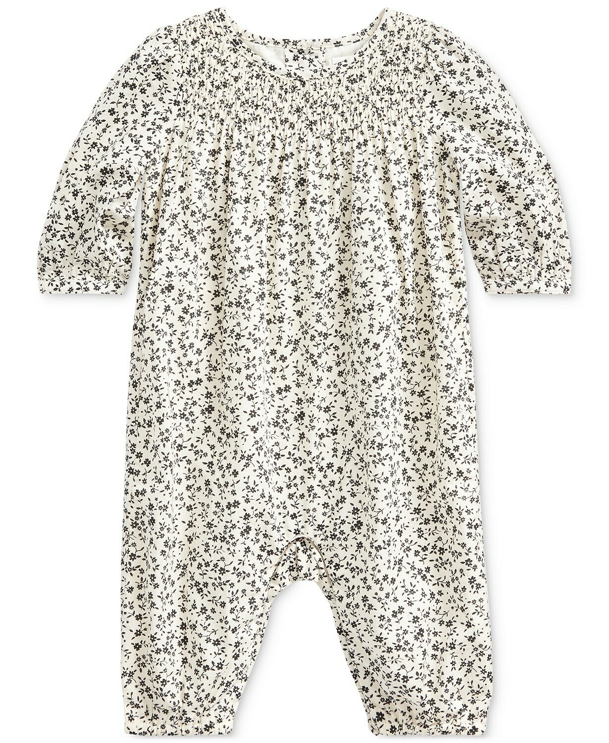 Polo Ralph Lauren Baby Girls Floral-Print Cotton Coverall