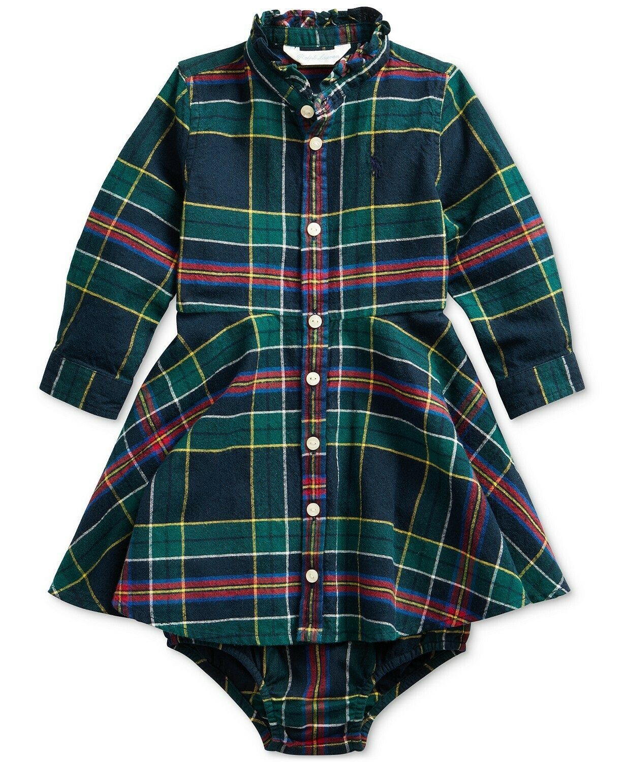 Polo Ralph Lauren Baby Girl's Plaid Shirtdress & Bloomer