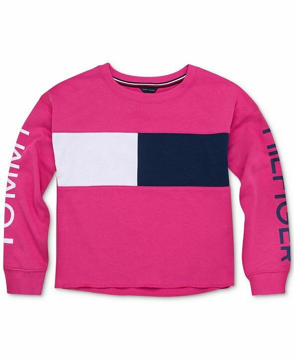 Tommy Hilfiger Big Girls Colorblocked Logo Sweatshirt