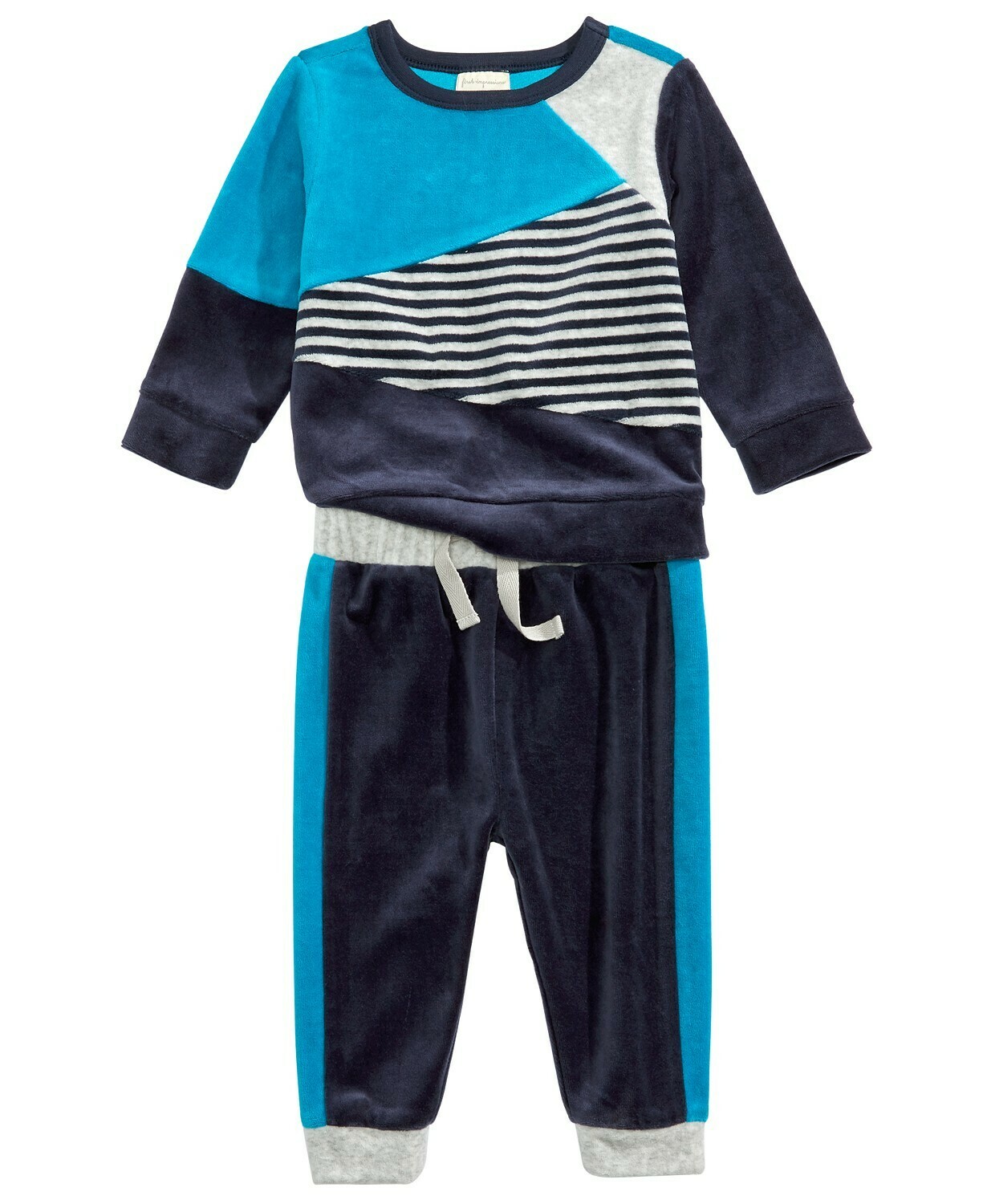 First Impressions Baby Boys 2-Pc. Colorblocked