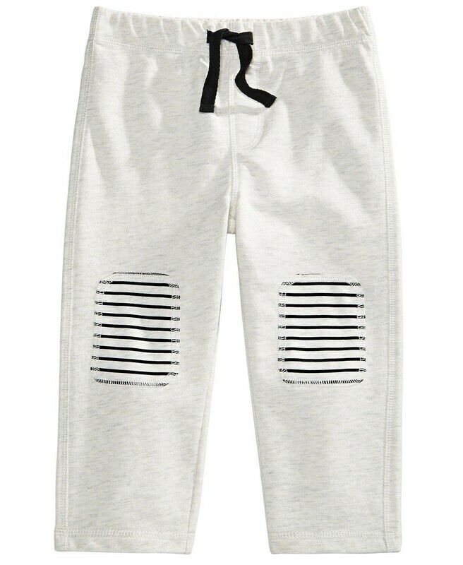 First Impression Boys Gray Knee Patch Jogger Pants