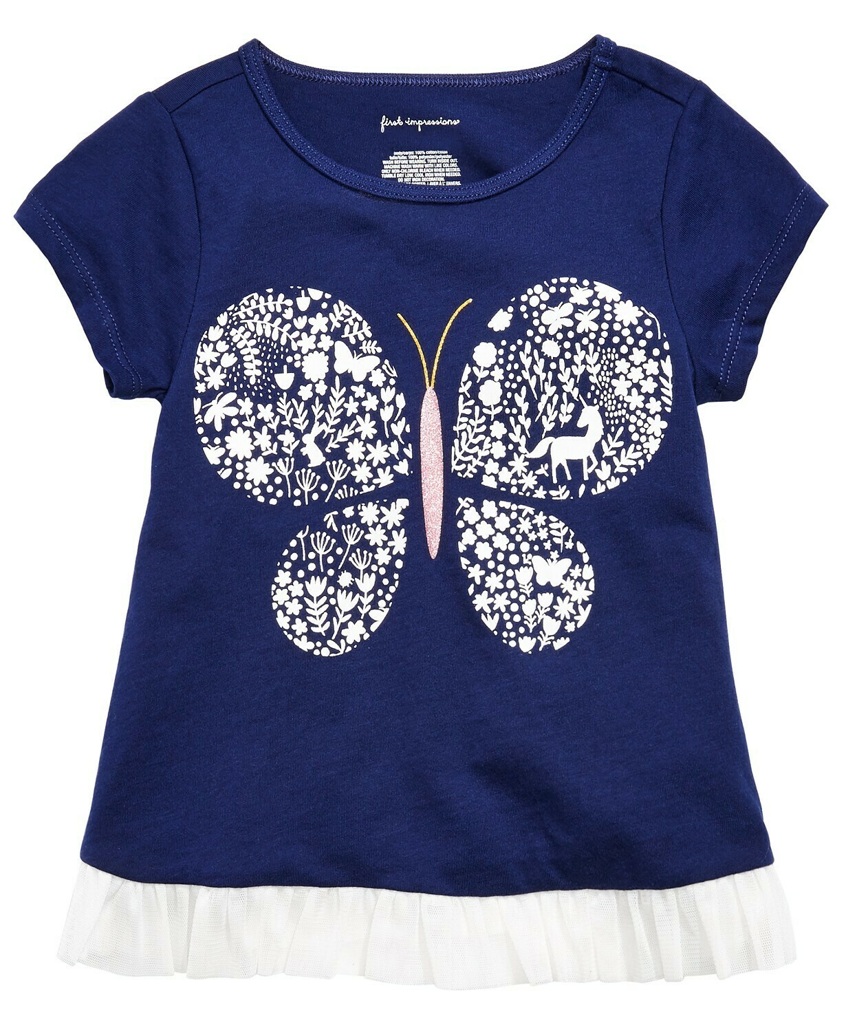 First Impressions Toddler Girls Butterfly-Print T-