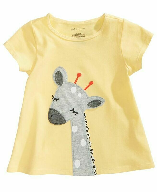 First Impressions Toddler Girls Cotton Giraffe T-S