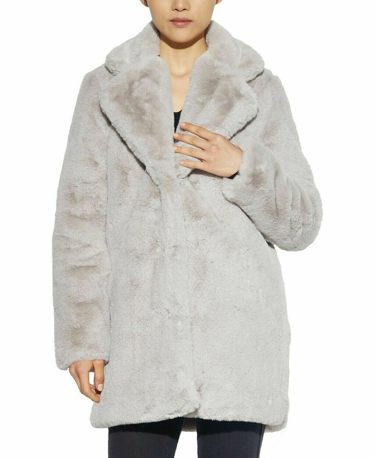 Apparis Eloise Faux Fur Coat, Grey - XL